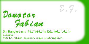 domotor fabian business card